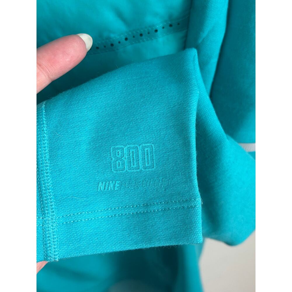 Nike AeroLoft 800 Hybrid Long Sleeve Zip Running Jacket Teal Blue Womens Size XL - Picture 5 of 11